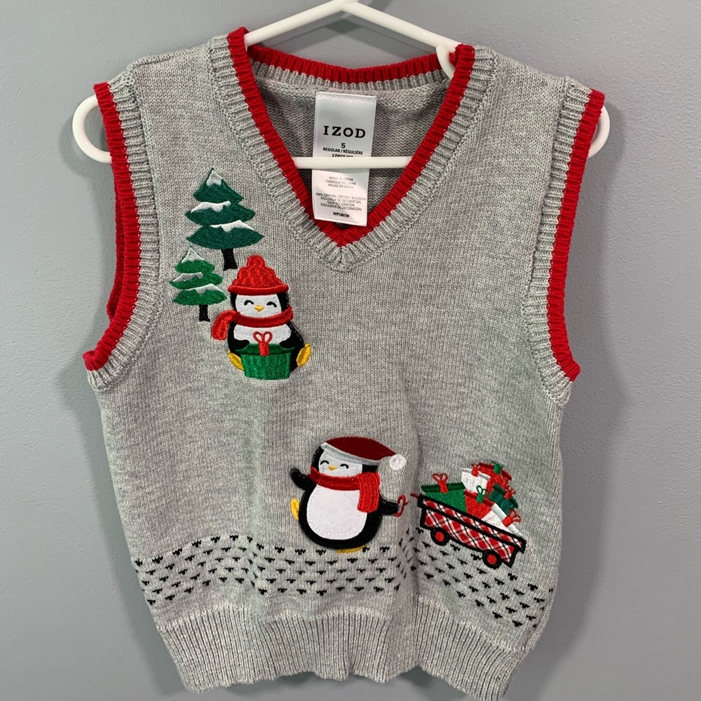 Christmas sweater vest, 5T
